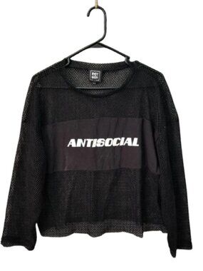 Riot Queen Antisocial Mesh Top Women's Large